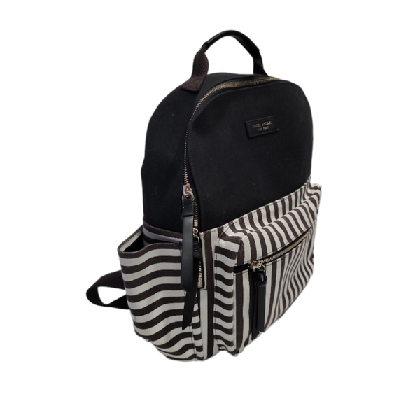 Henri Bendel black white brown striped canvas backpack large Henri Bendel Zip Backpacks for Women for sale | eBay main image 3